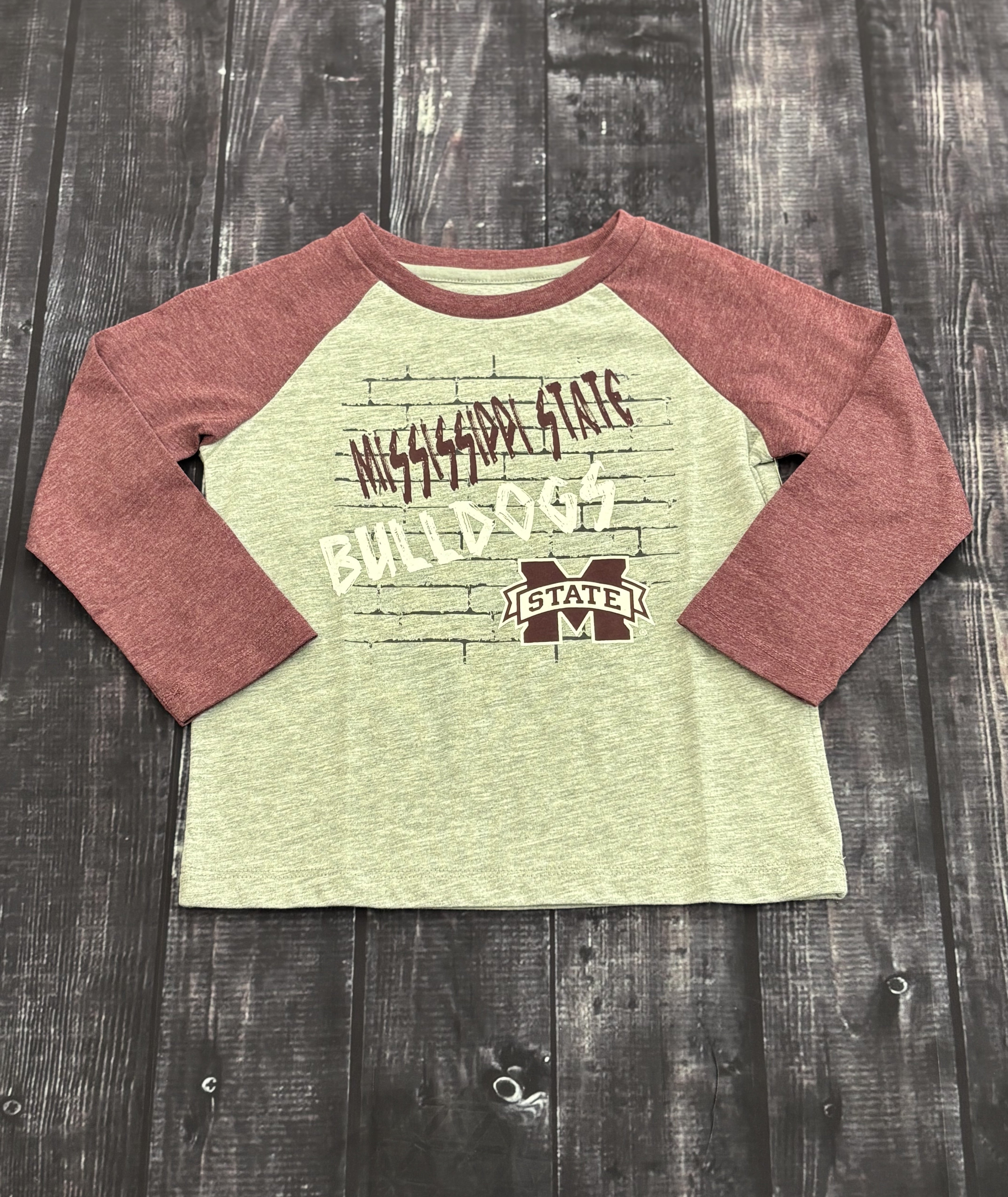 Toddler T-Shirt Raglan Long Sleeve East End Bricks M-State