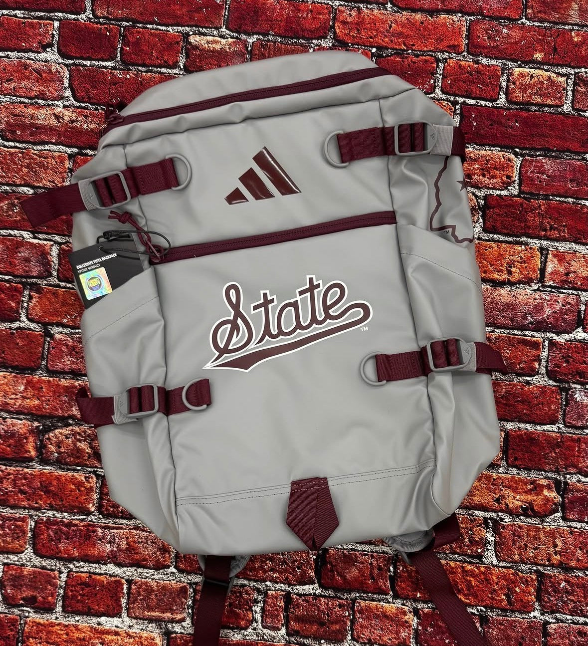 Adidas Backpack Collegiate Vista Script State State Of Mississippi Out