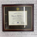University Frames, Inc. Diploma Frame Petite Mahogany Gold Medal Black Mat