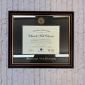 Church Hill Classics Diploma Frame Masterpiece Regency Gold Medallion Mahogany Black Mat