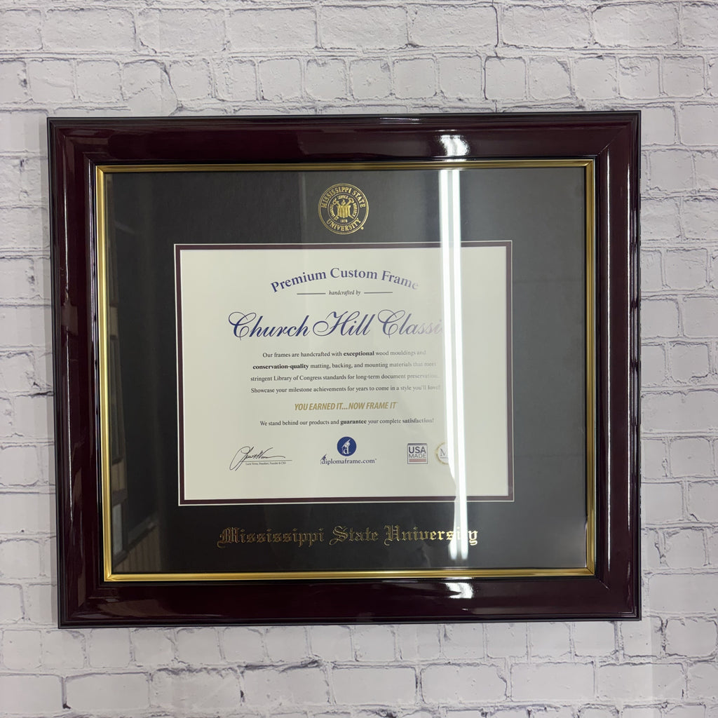 Church Hill Classics Diploma Frame Cherry Gallery Embossed Gold Trim