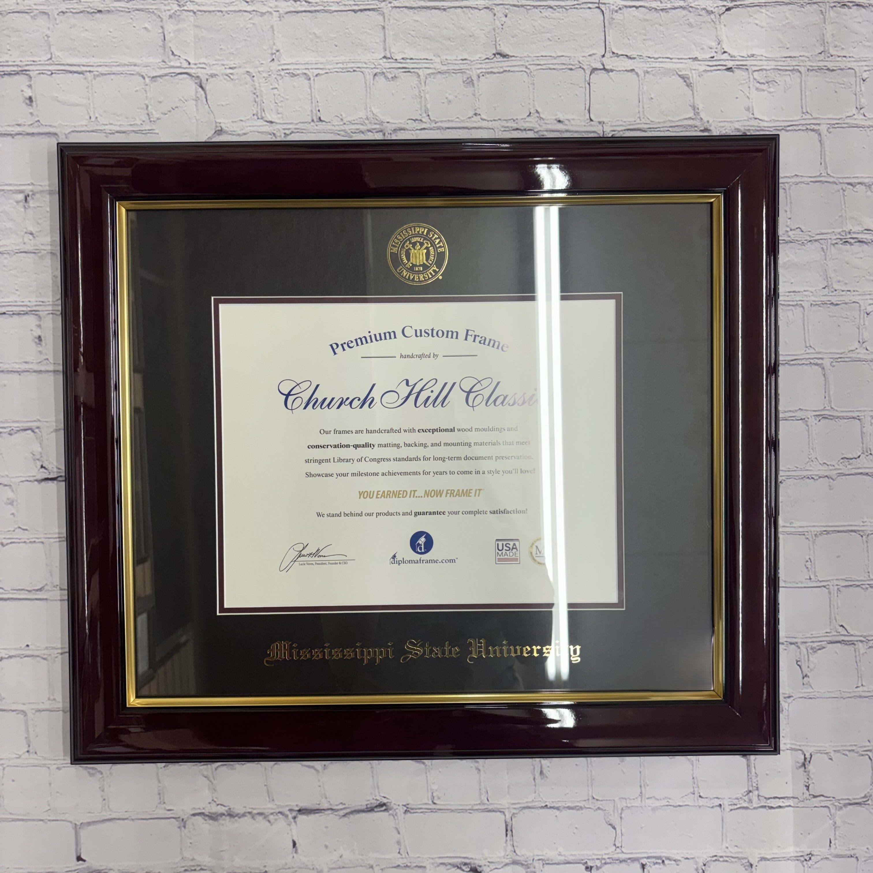 Church Hill Classics Diploma Frame Cherry Gallery Embossed Gold Trim