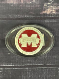 Heritage Metalworks, Inc. O Paper Weight M-State Glass Oval Maroon