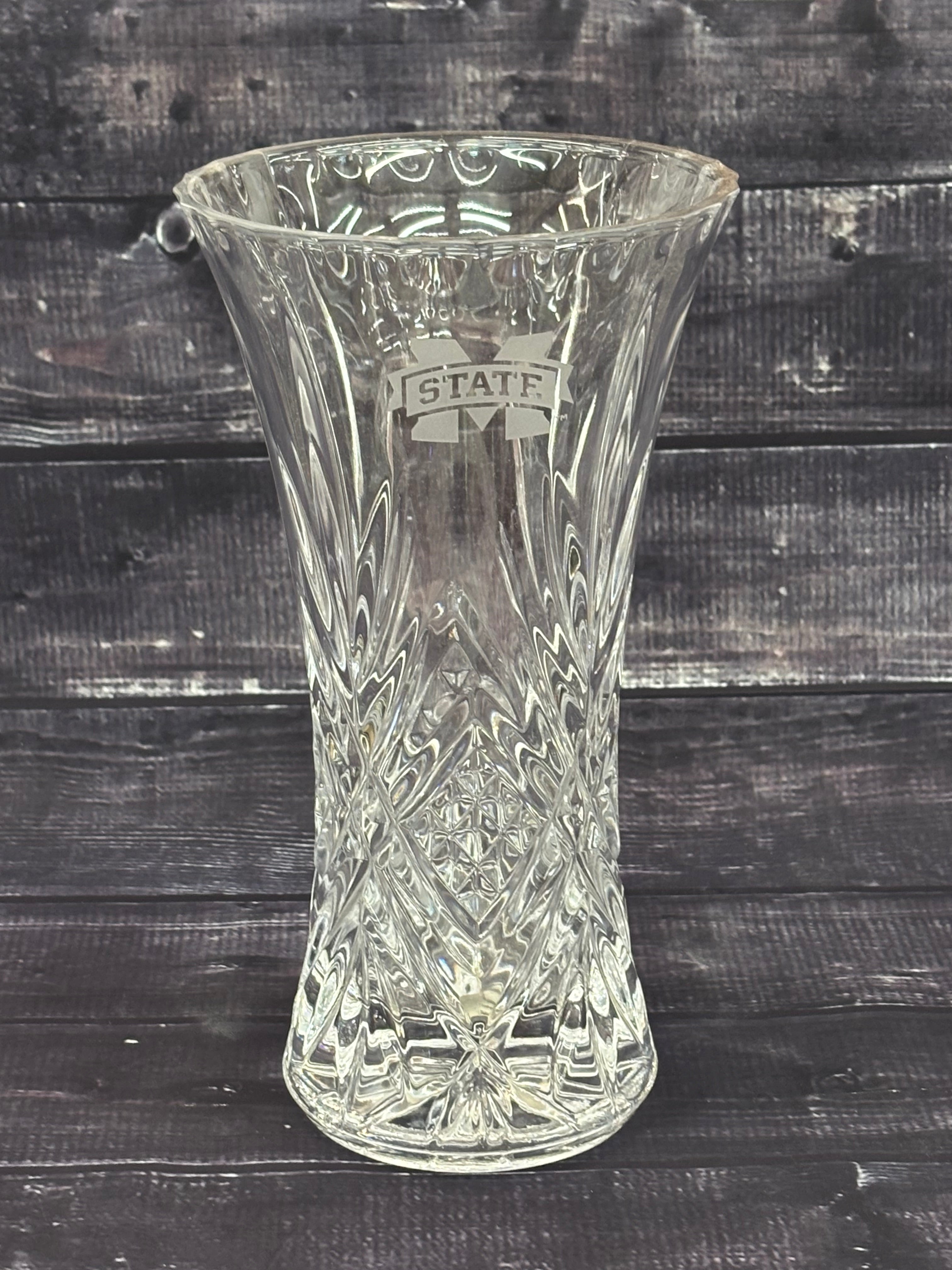 Jardine Assoc Home Vase Cut Crystal M-State 11.75"