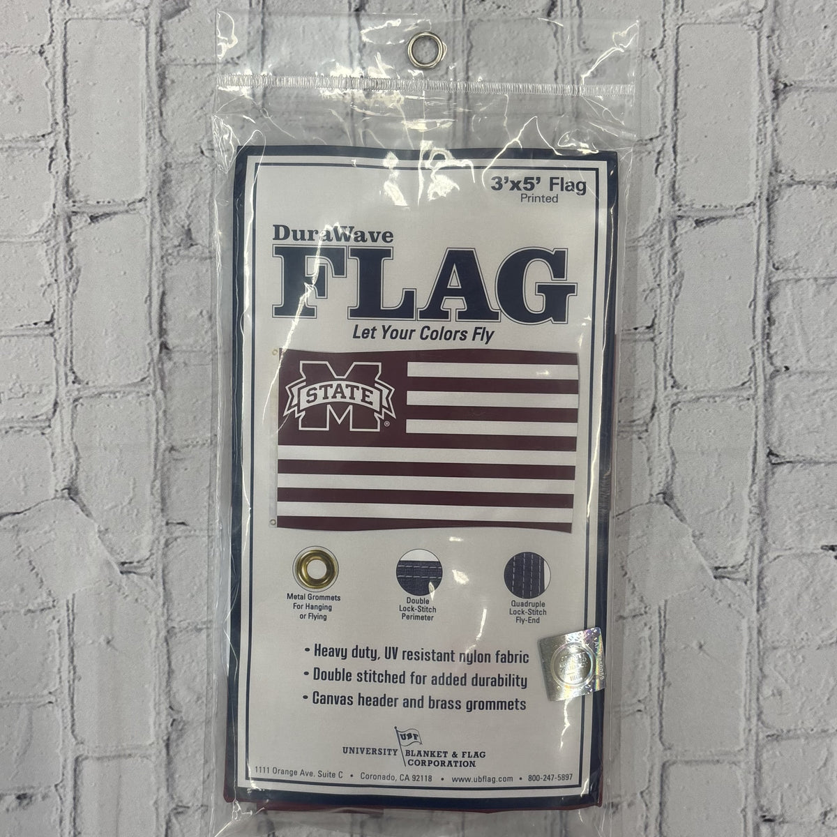 University Blanket & Flag Corp. Flag 3X5 M-State Striped Spirit Durawave
