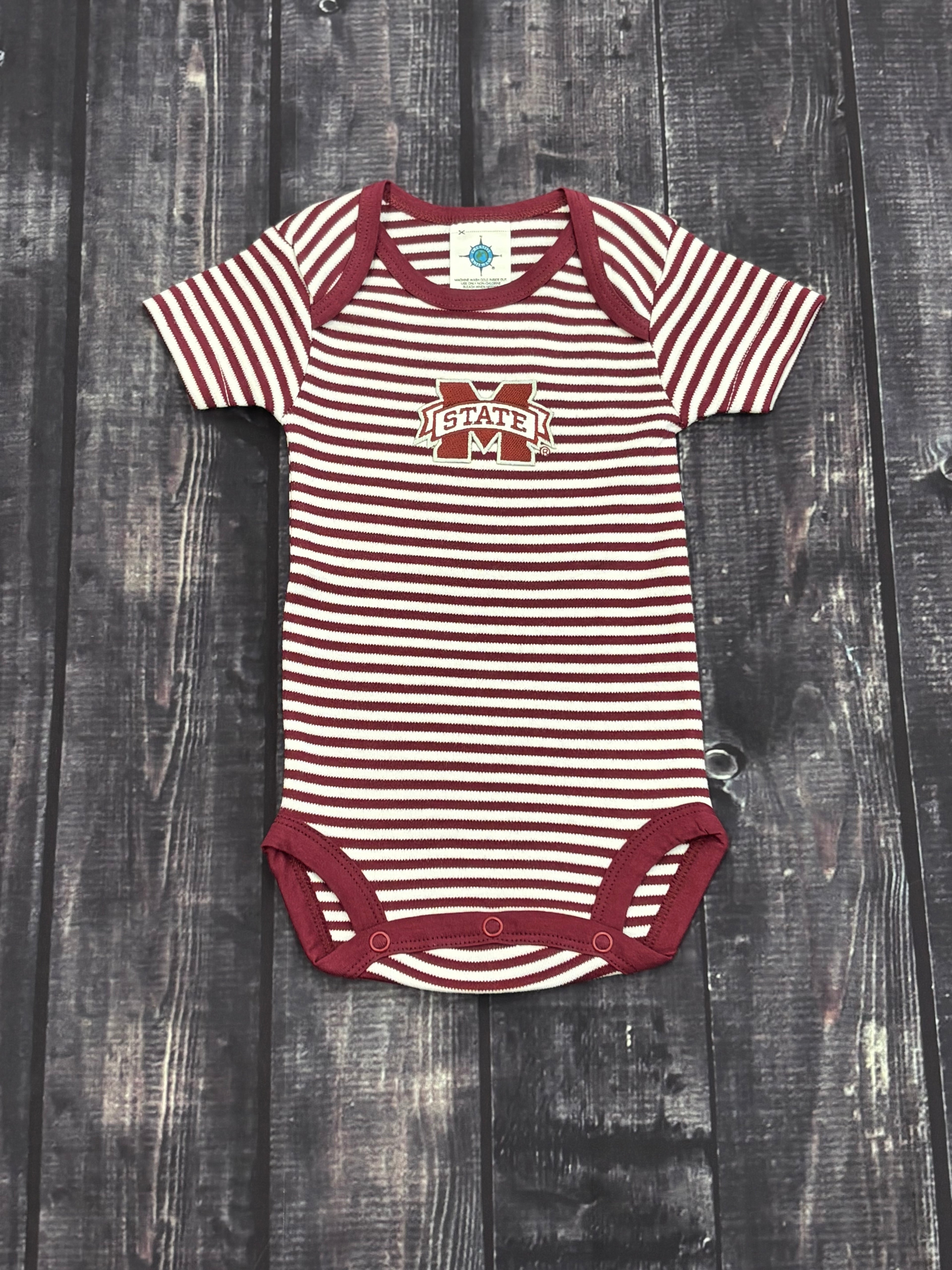 Baby Onesie Short Sleeve Stripe M-State