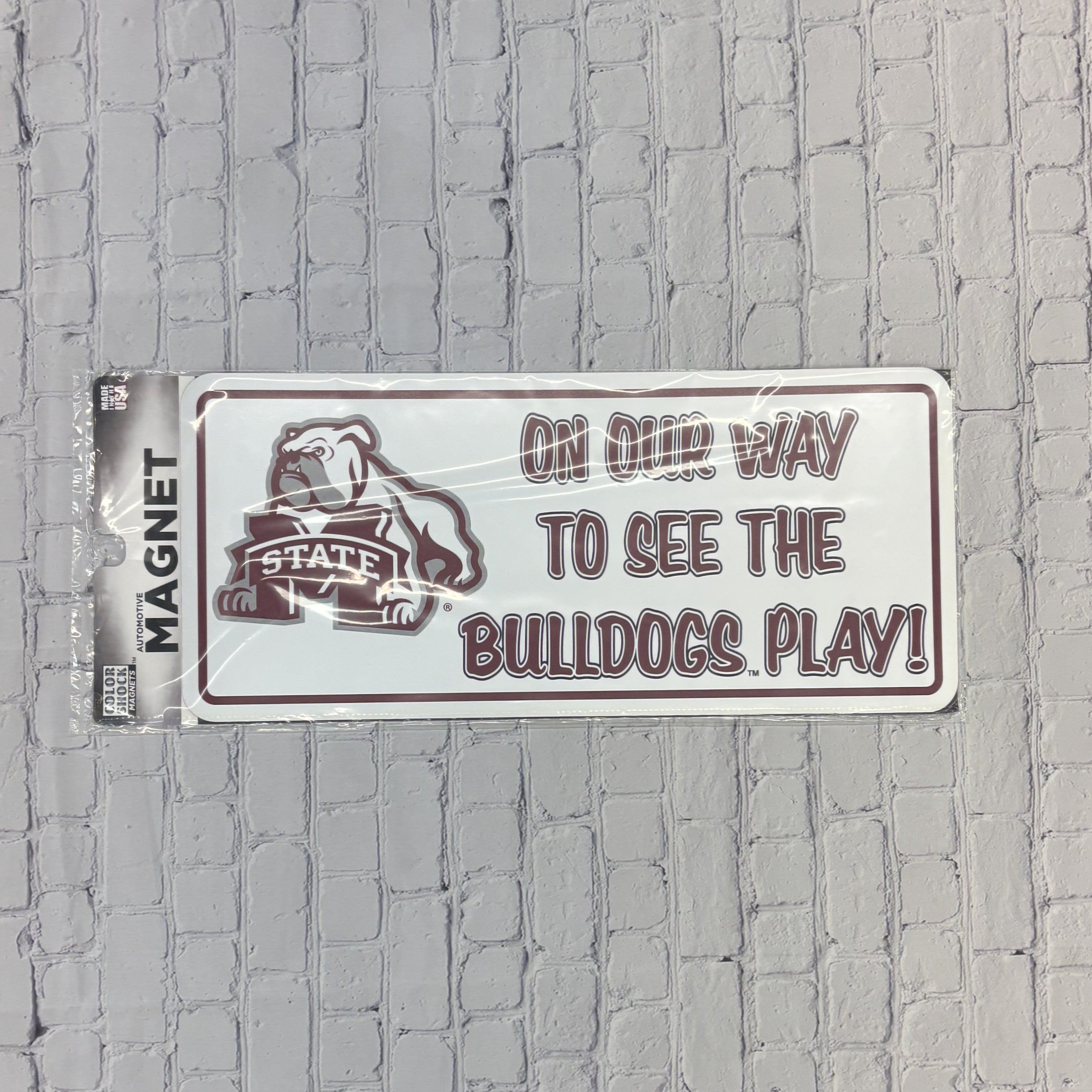 Cdi Corporation Auto Magnet Standing Bulldog On Our Way To See Bulldogs Play
