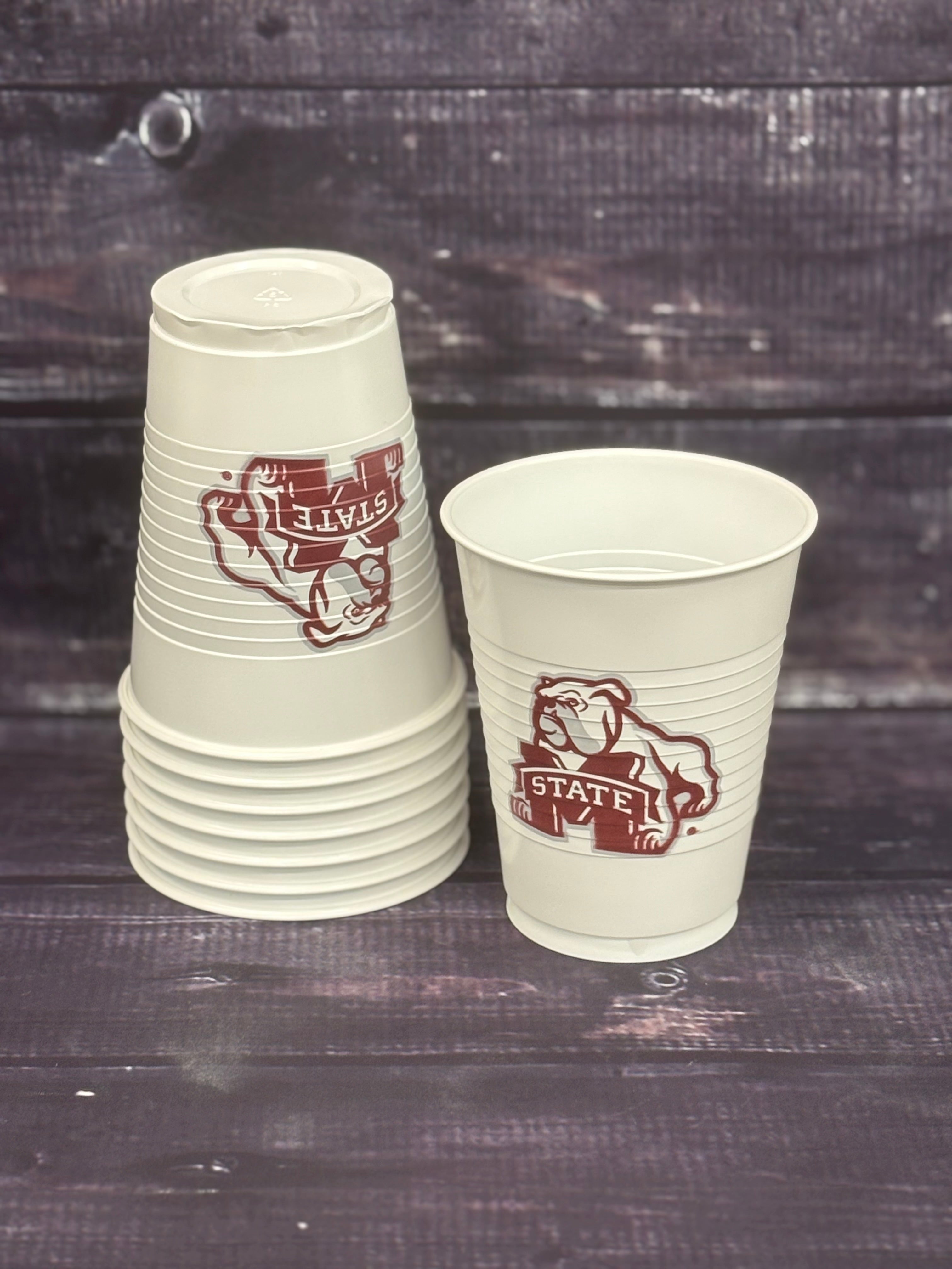 Tailgate Cups (8 pack) Bulldog Silhouette