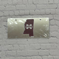 Auto License Plate Mirror Mississippi Shape M-State