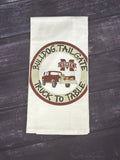 Tea Towel Bulldog Tailgate Truck To Table M-State