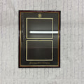 University Frames, Inc. Diploma Frame Double Petite Mahogany Gold Embossed Emblem Black Mat