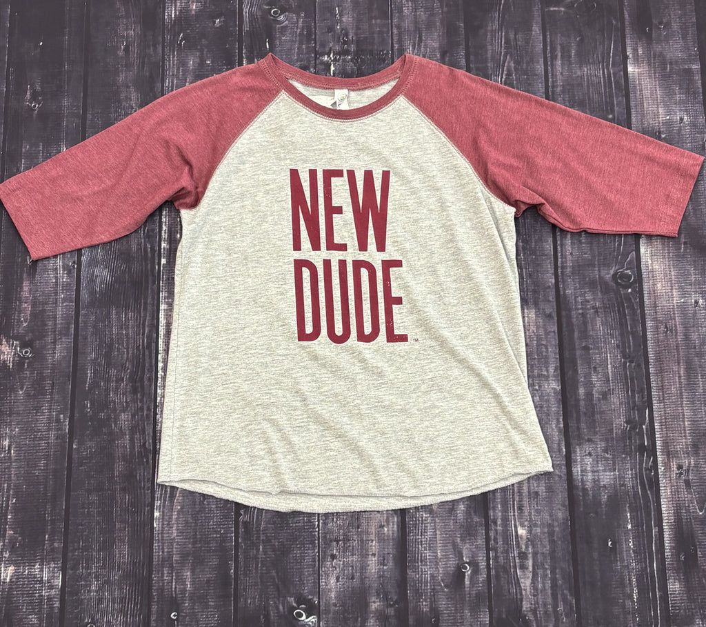 Youth T-Shirt Quarter Length Raglan New Dude