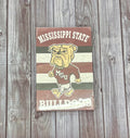 Home Wall Canvas Sign Walking Bulldog 11 X 17