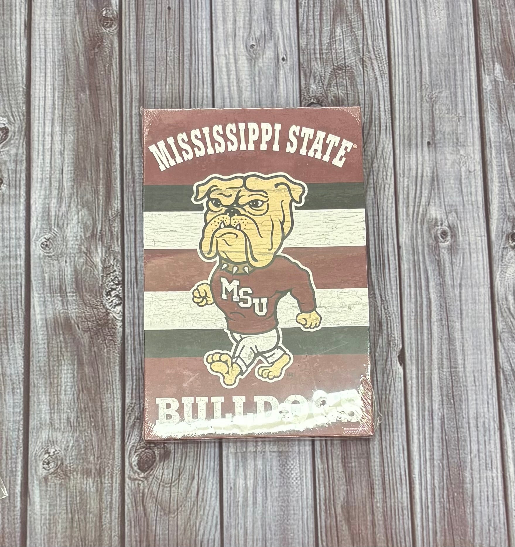 Home Wall Canvas Sign Walking Bulldog 11 X 17