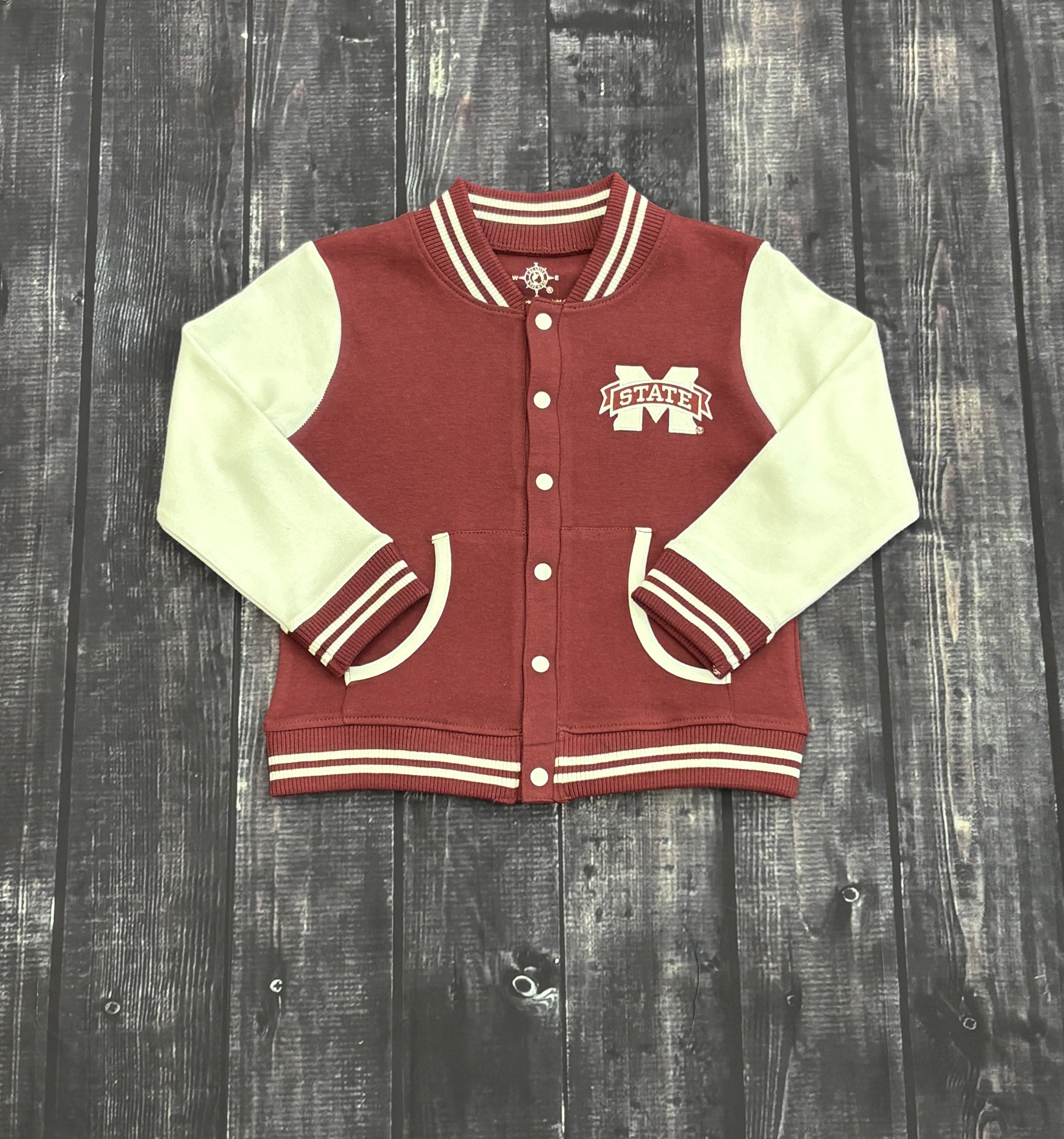 Toddler Jacket Varsity Pockets Snap Buttons M-State