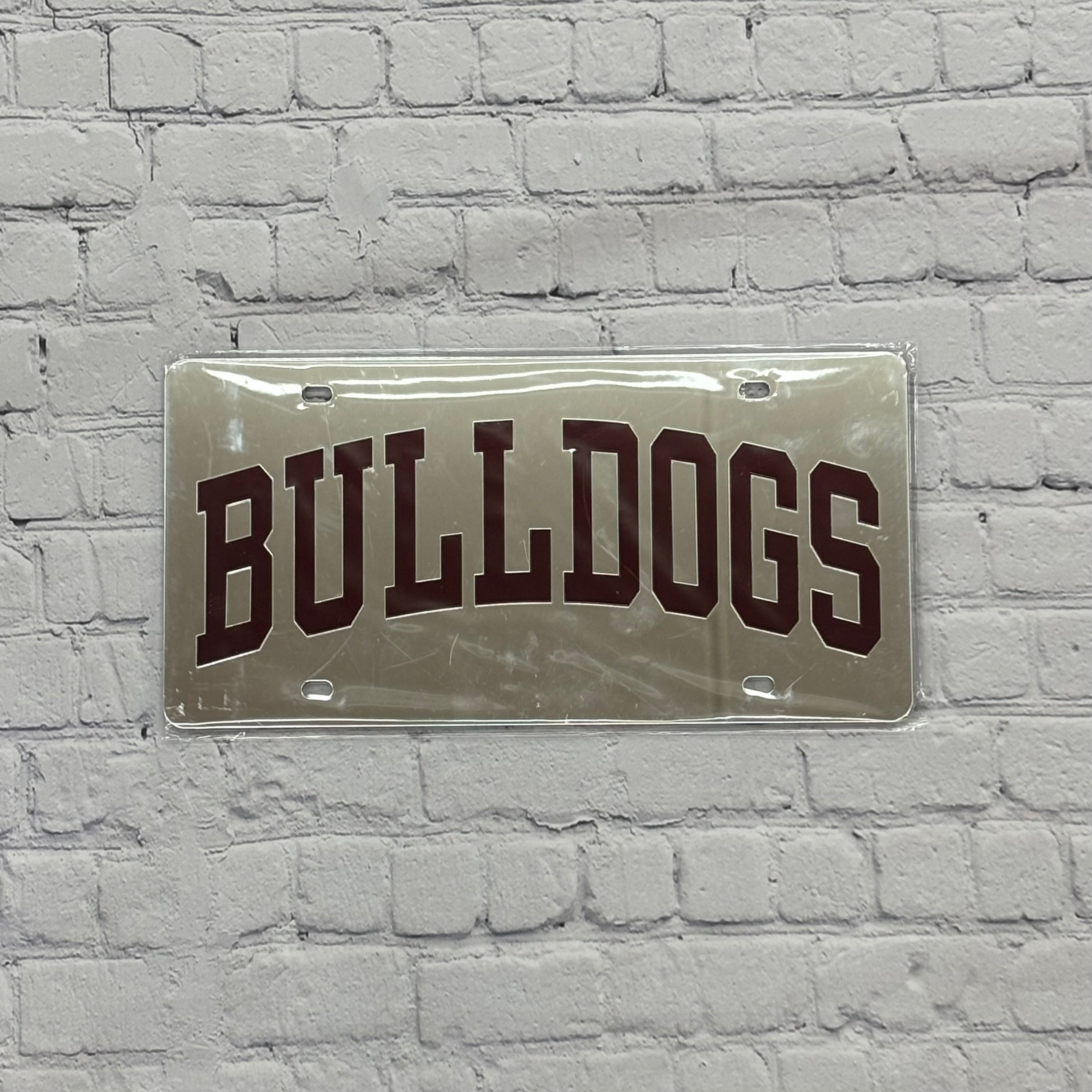Auto License Plate Mirror Arch Bulldogs