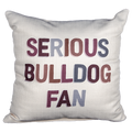 Pillow Little Birdie "Serious Bulldog Fan" Multicolor