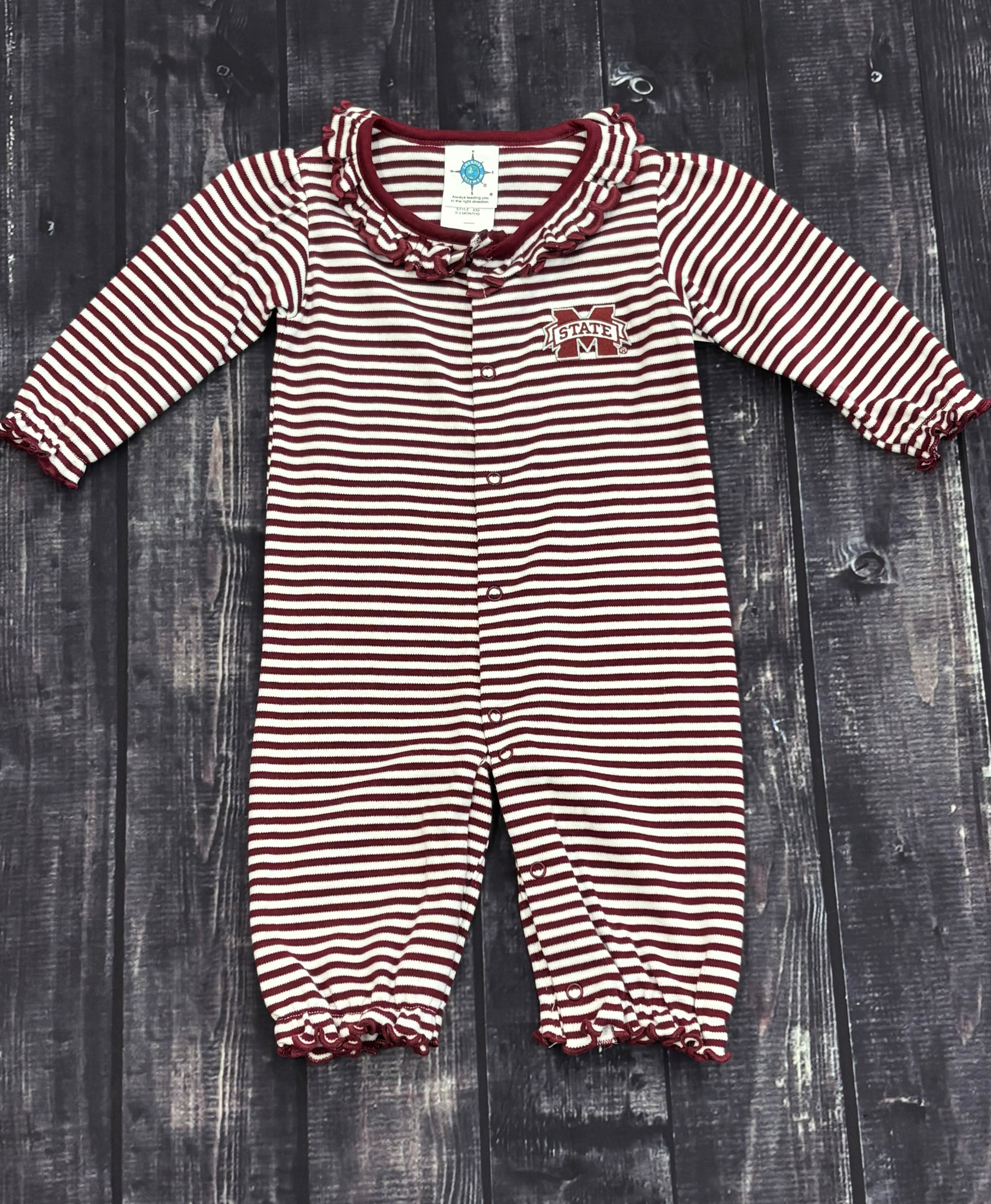 Baby Gown Long Sleeve Convertible Ruffle M-State