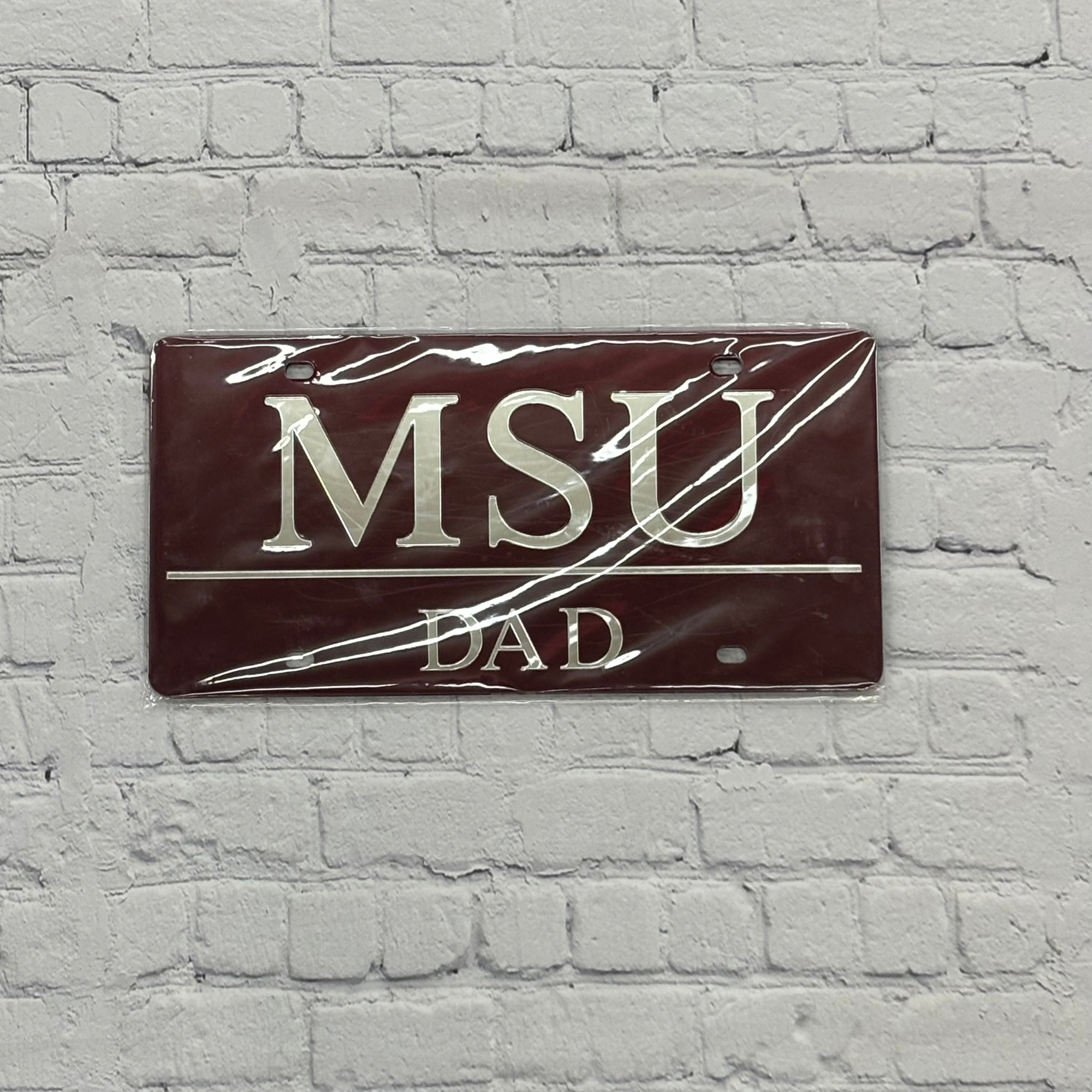 Wincraft Inc. / Stockdale Technologies Auto License Plate Mirror MSU Double Bars Dad