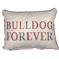 Pillow Little Birdie "Bulldog Forever" Multicolor With Piping