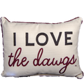 Pillow Little Birdie "I Love The Dawgs"