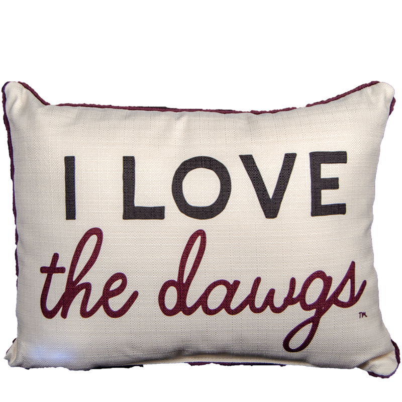 Pillow Little Birdie "I Love The Dawgs"
