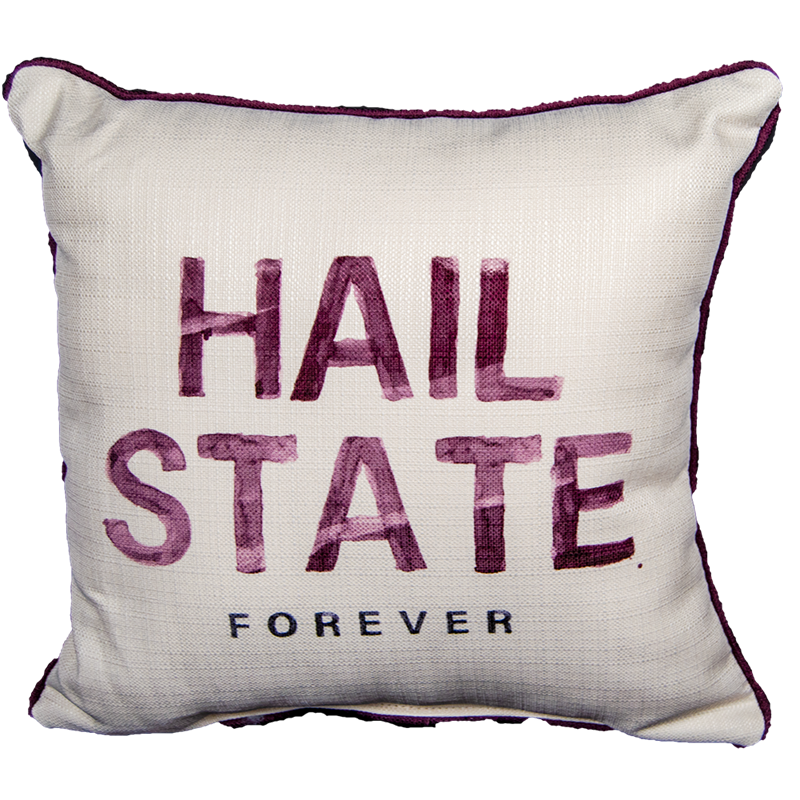 Pillow Little Birdie Hail State Forever With Piping