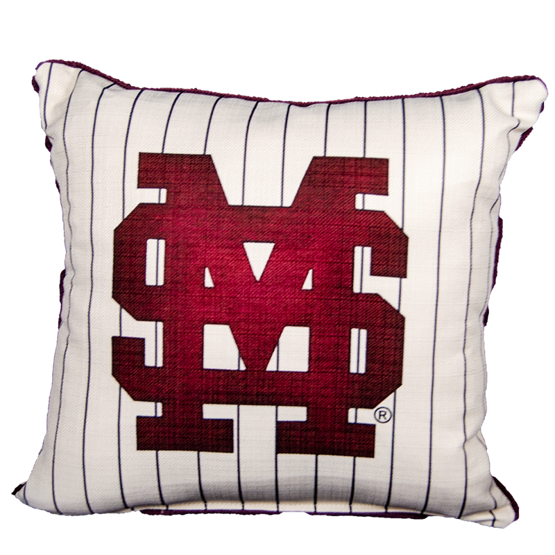 Pillow Little Birdie Pinstripe M-Over-S With Piping