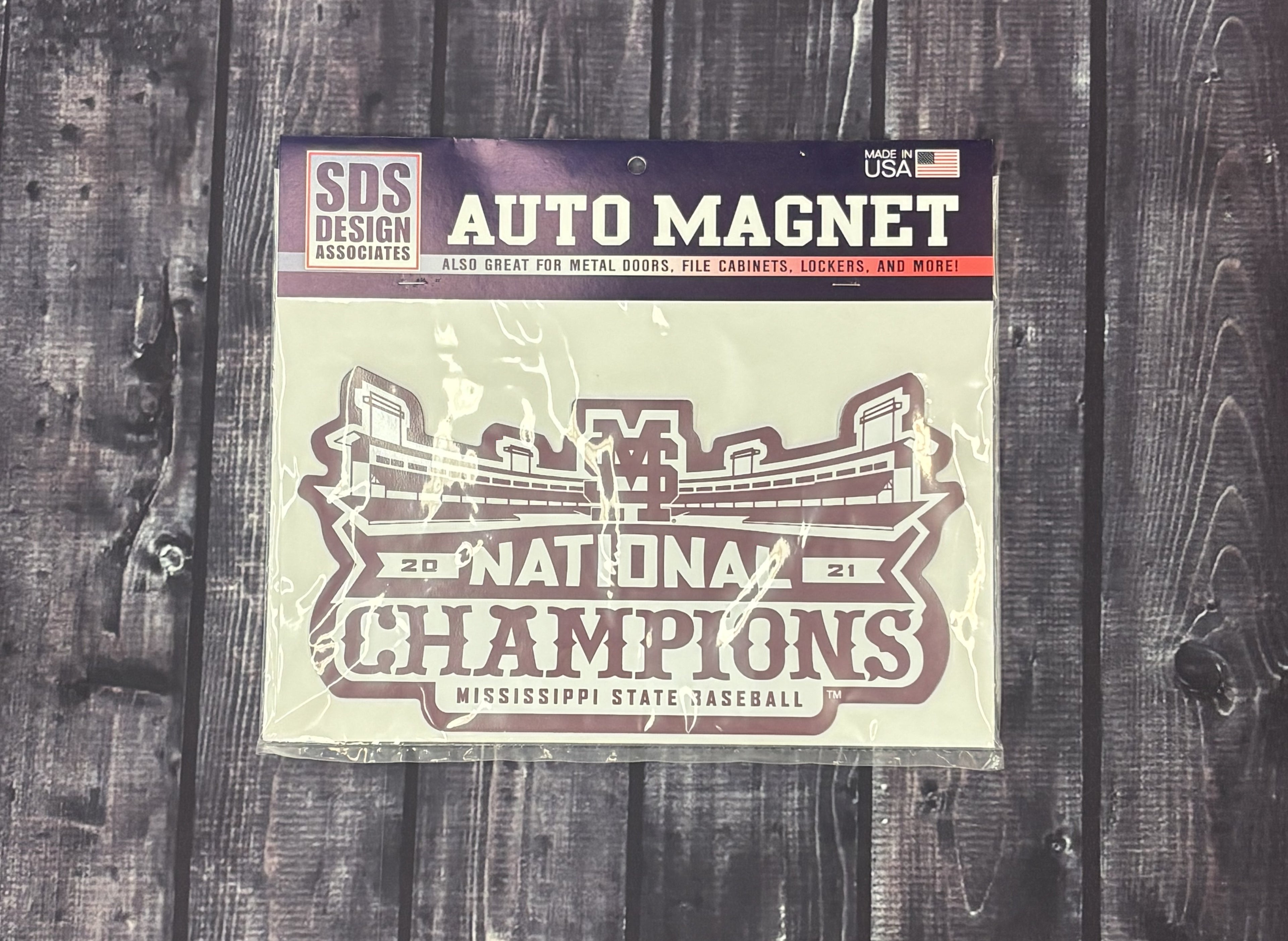 SDS Design Associates Auto Magnet 12" National Champions Mississippi State Baseball