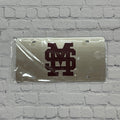 Jardine Assoc Auto License Plate Maroon On Silver Mirror M-Over-S
