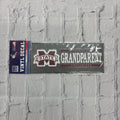 Auto Decal Vinyl M-State Miss. State University Parent & Grandparent 6"x2"
