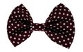 Dog Collar World Dog Collar Accessory Bow Tie Maroon Polka Dot