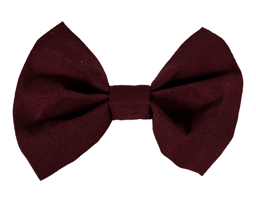 Dog Collar World Dog Collar Accessory Bow Tie Maroon Solid