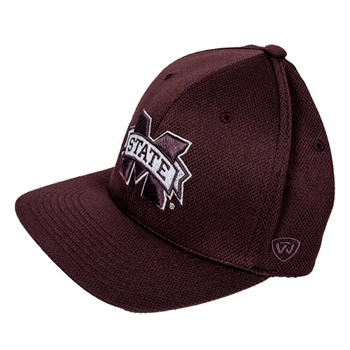 Top Of The World Cap Baseball Reflex Lg Xl M-State Emblem  Bulldoghooded  Bulldogs Emblem Maroon
