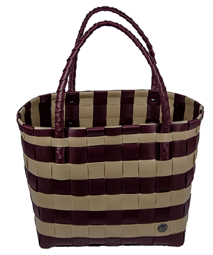 3 Kids Kompany L / Handed By Tote Woven Spirit Maroon Khaki Stripes