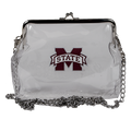 Capri Designs Tailgate Crossbody Kiss Lock Silverr Clasp W Chain Strp M-State