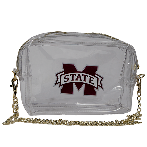 Capri Designs Tailgate Crossbody Camera Clear Gold Acnt M-State
