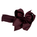 Beyond Creations Hair Hooded Band Pnths Bow Xl Grosgrain Solid Maroon