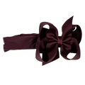 Beyond Creations Hair Hooded Band Bow Lg Grosgrain Solid Maroon