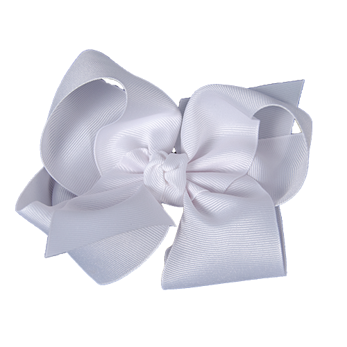 Beyond Creations Hair Bow Xl Gros Solid White Knot