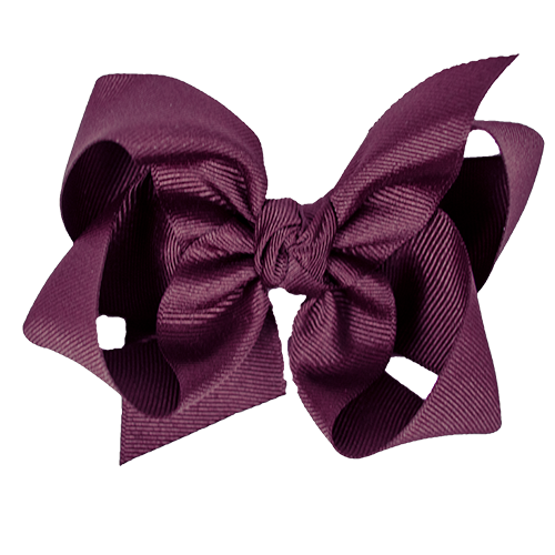 Beyond Creations Hair Bow Jumbo Solid Maroon W/ Knot