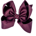 Beyond Creations Hair Bow Lg Solid Maroon Knot