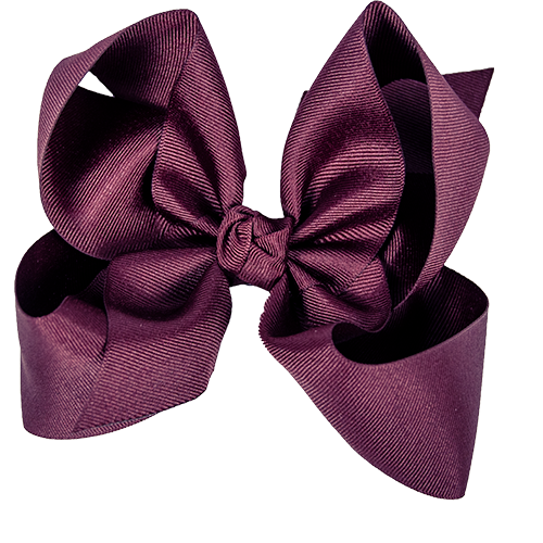 Beyond Creations Hair Bow Lg Solid Maroon Knot