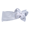 Beyond Creations Hair Hooded Band Bow Lg Gros Solid White Knot