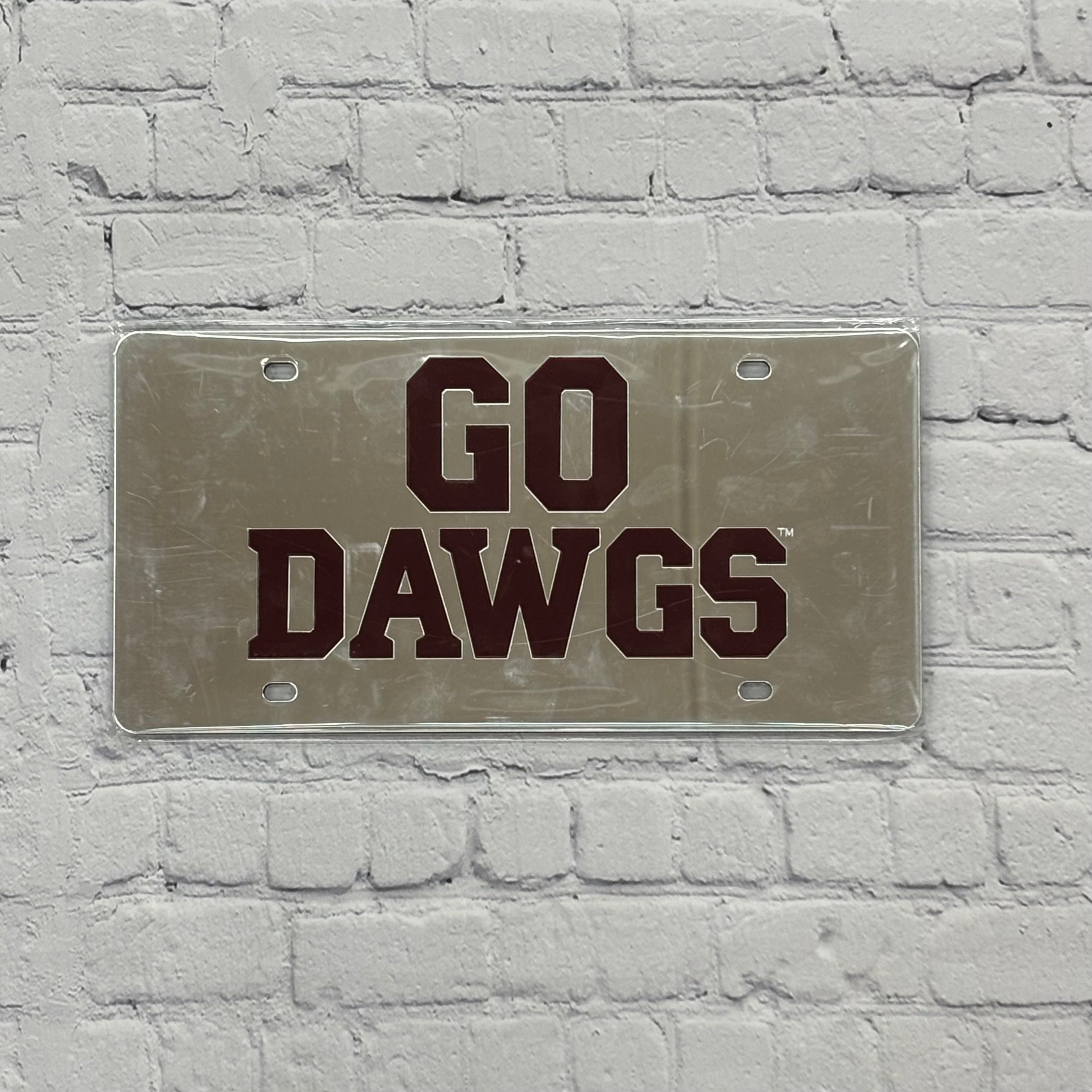 Auto License Plate Mirror Go Dawgs