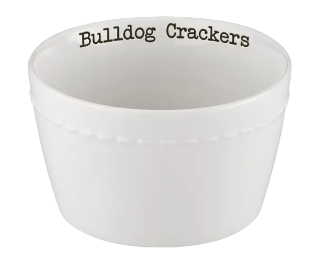 Creative Brands/47Th & Main Home Bowl Ceramic Bulldog Crackers