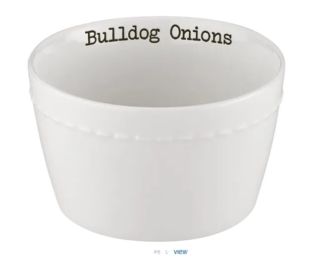 Creative Brands/47Th & Main Home Bowl Ceramic Bulldog Onions