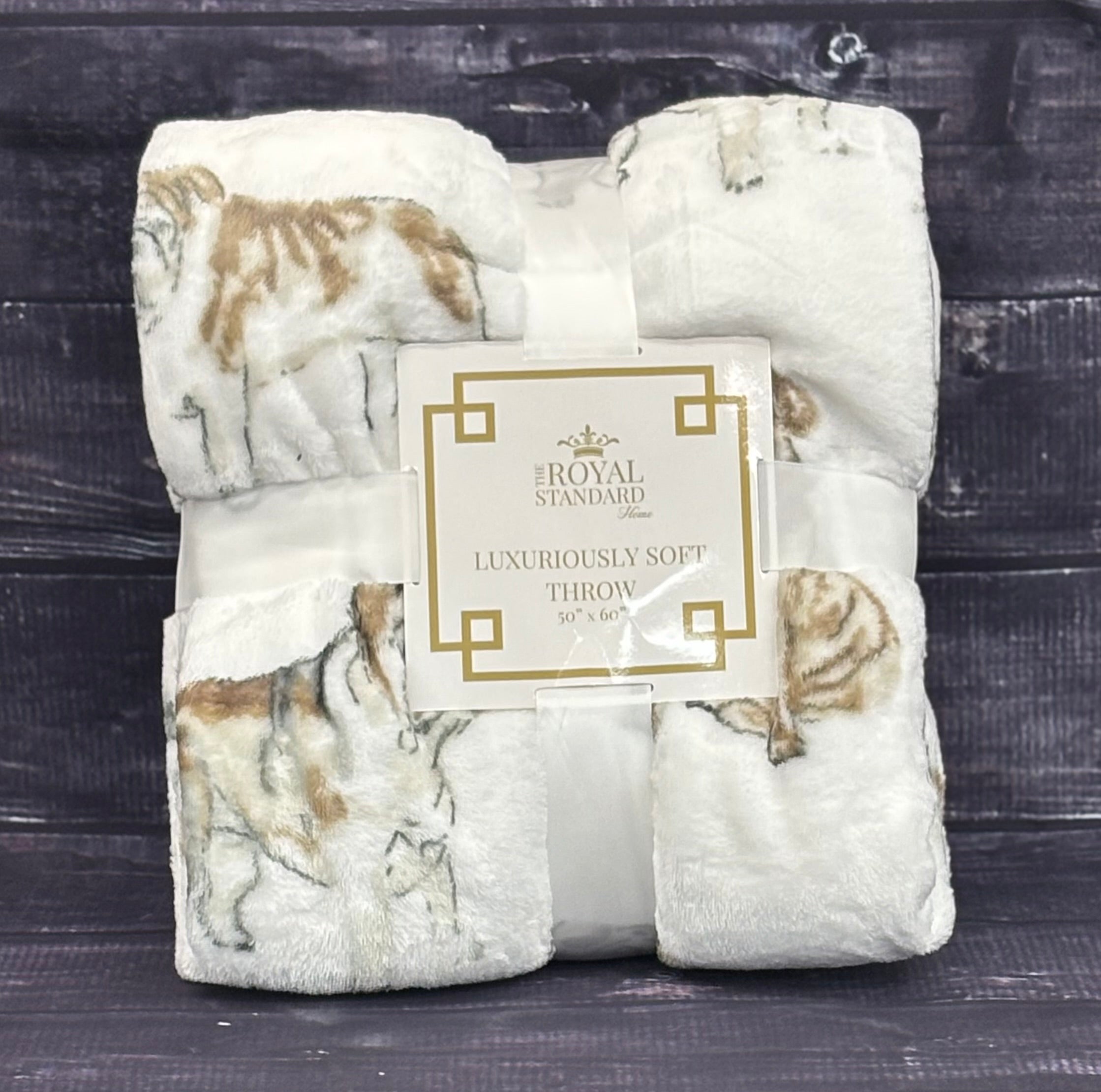 Royal Standard Blanket Throw Bulldogs All Over