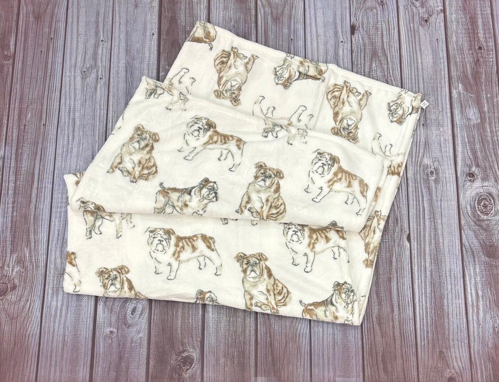 Royal Standard Blanket Throw Bulldogs All Over
