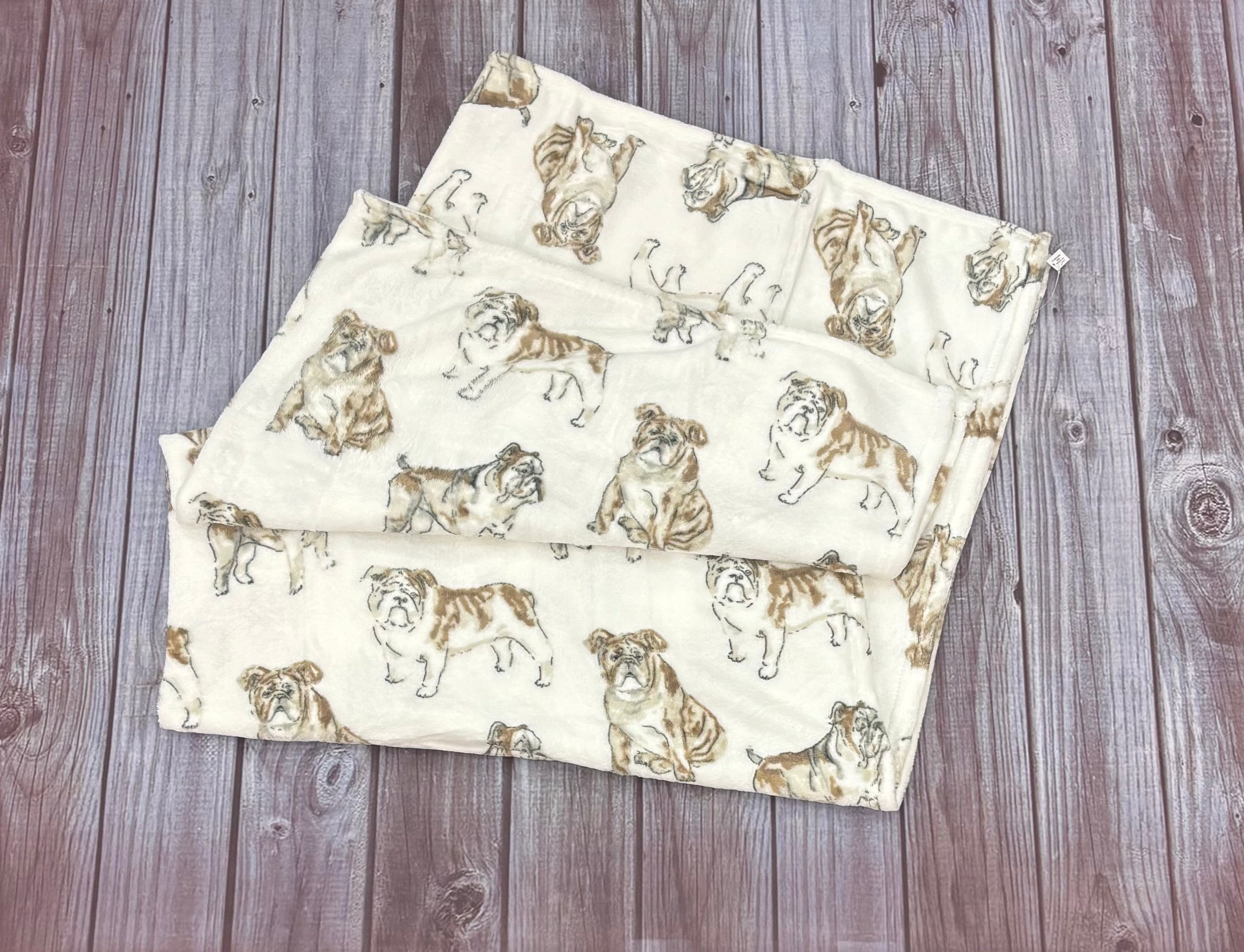 Royal Standard Blanket Throw Bulldogs All Over